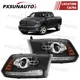 For 2009-2013 2014 2015 2016 2017 2018 Dodge Ram 1500-3500 Black Headlight w/DRL