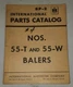 International Harvester McCormick Parts Catalog NOS. 55-T And 55-W Balers 1956