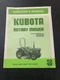 KUBOTA 76550-71110 GENTLY USED OPERATOR S MANUAL  FOR RC60-25, RC72-25 & RC72-28