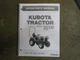 Kubota B5100 D B6100 B7100 D 5100 6100 7100 tractor owners & maintenance manual