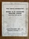 Allis Chalmers Field Service Info Model TL-14 Gasoline Tractor Loader Manual