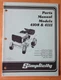 Simplicity Models 4108 & 4111 Parts Manual TP-491-2