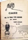 Case NO. 10 Trail Type Mower Semi-Mounted Parts Catalog NO. A744
