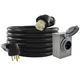 Conntek GIB1450-025 Duo-Rain Seal 50Amp Power Inlet Box and Temp Power Cord C...