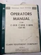 CLARK OPERATORS MANUAL FORK LIFT TRUCK C30B C40B C50B CLR40 1968 MAINTENANCE