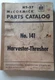 McCormick Parts Catalog HT-27  No. 141 Harvester Thresher