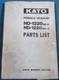 KATO HD-1220SE-II HD-1220SEL-II EXCAVATOR PARTS MANUAL BOOK CATALOG