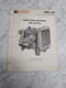 PERKINS ENGINES MODEL 4.108 INDUSTRIAL ENGINE Options Data & Prices Manual 1970
