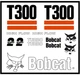 DECAL KIT for Bobcat skidsteer T300 track loader decals Stickers
