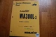 KOMATSU WA300L-3 Wheel Loader Owner Operator Operation Maintenance Manual 1999