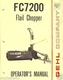 Farm Manual - Gehl - FC 7200 - Flail Chopper - Operator's - 1981 (FM137)