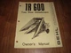 Gehl TR 600 Two Row Attachment Owners Manual Form No. 900998