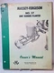 Original 1961 MASSEY FERGUSON MF37 Unit Runner Planter Owners Manual Book