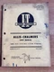 I&T ALLIS CHALMERS D-21 TWO-TEN TWO-TWENTY TRACTOR SERVICE SHOP REPAIR MANUAL