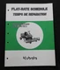 1988-1997 KUBOTA F2100 F2100 F2400 FRONT MOWER FLAT RATE SCHEDULE MANUAL