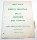 Original Massey Harris Ferguson MF 33 Reversible Tandem Disc Harrow Parts Manual