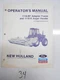 New Holland 1116-BF Adapter Frame 1116-H Auger Header Operator's Owner's Manual 
