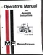 Massey Ferguson MF 285 Tractor Operator's Manual and Assembly Instructions