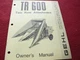 Gehl TR 600 Two Row Forage Harvester Head Operator's Manual