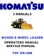 KOMATSU WA500-8 WHEEL LOADER SERVICE REPAIR OWNERS MANUALS PDFS ON USB