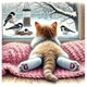  Cat Diamond Painting Kits for Adults Beginners-Animal Diamond Art Kit B30125