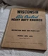 WISCONSIN AIR COOLED ENGINE INSTRUCTION BOOK PARTS LIST ABN AKN MM-253-A 1951