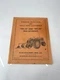 VTG Allis-Chalmers WD-52 WD-53 Pick-Up Plow Operating Instructions & Parts List