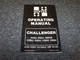 Hyster H40J H50J H60JS H30H H40H H50H H60H Challenger Owner Operator Manual