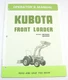 Kubota BF800 and BF900 Front Loader Operator Operation Parts Maintenance Manual