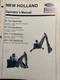 New Holland B-104 B-124 BH-114 BH-124 Backhoe Operator's Manual P/N 43650162