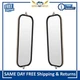 New West Coast Mirror Ribbed 16x7 Stainless Steel Pair For 1960-2019 Chevy