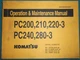 KOMATSU PC200-3 PC210-3 PC220-3 PC240-3 OPERATION & MAINTENANCE MANUAL BOOK