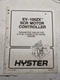 HYSTER FORK LIFT EV-100ZX SCR MOTOR CONTROLLER PARAMETER TABLES E J 45ZM-65XM