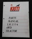 GENUINE KIOTI LK 2554 4WD TRACTOR PARTS CATALOG MANUAL VERY GOOD SHAPE 100+ pgs