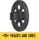 Fits Takeuchi TL150 CTL - Heavy Duty MWE Idler/Roller - Front - Undercarriage