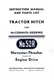 International McCormick Deering 52-R Harvester Thresher Hitch Operators Manual