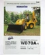 Brochure Komatsu WB70A-1 Articulated Loader Excavator April 2000