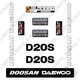 Fits Doosan Daewoo D20S-3 Decal Kit Forklift - 7 YEAR OUTDOOR 3M VINYL!