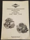 BRIGGS & STRATTON MOTOR OPERATING MAINTENANCE MANUAL MODEL 92500 92900 110900