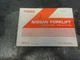 Nissan H01 H02 Forklift Operator's Manual   H012-E     1987