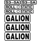 New Decal Set for Galion Model S3-5A Roll O Static Machines