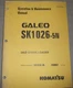KOMATSU SK1026-5N SKID STEER LOADER OPERATION MAINTENANCE MANUAL S/N A80001-UP