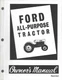 FORD ALL PURPOSE SERIES 2000 AND 4000 TRACTOR OWNERS MANUAL