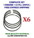 6cyl Piston Rings Set 115MM Std for DEUTZ KHD 08-167700-00 F 6L312 7480cc TD7454