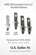 🌟Pro Series 4-Pc LED Headlight Bulb Set for Kioti RX6020 RX6020PC ⬆️Visibility