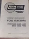 Ford 1000 Tractor & Others Service Training Reference Manual