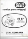 Original OE Gehl FB87 Hi-Throw Hopper Blower Service Parts Manual 2225C/3M1P1168