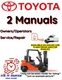 TOYOTA FORKLIFT 7FBH10 OWNERS OPERATORS SERVICE REPAIR MANUAL PDF FILE ON USB