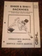 GEHL BH609 BH611 BACKHOE PARTS & OPERATORS MANUAL SL4625 SL5625 SL5635 SL6635