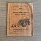 Vintage 1951 Allis Chalmers WD52 And WD53 Pick Up Operating Manual TM-59 A